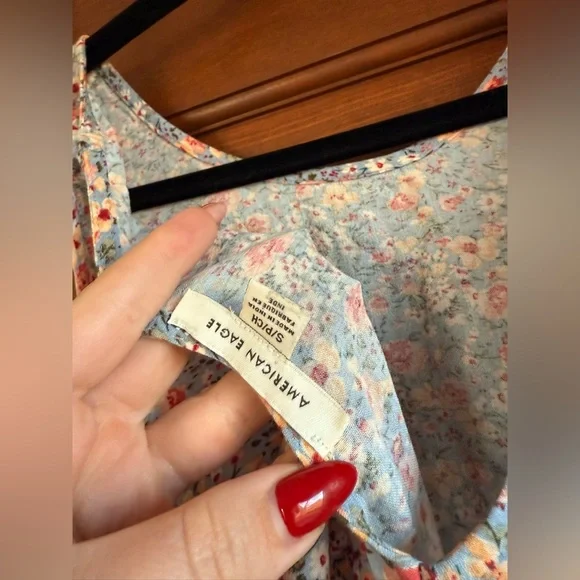 American Eagle Floral Tiered Mini Dress - Picture 2 of 3